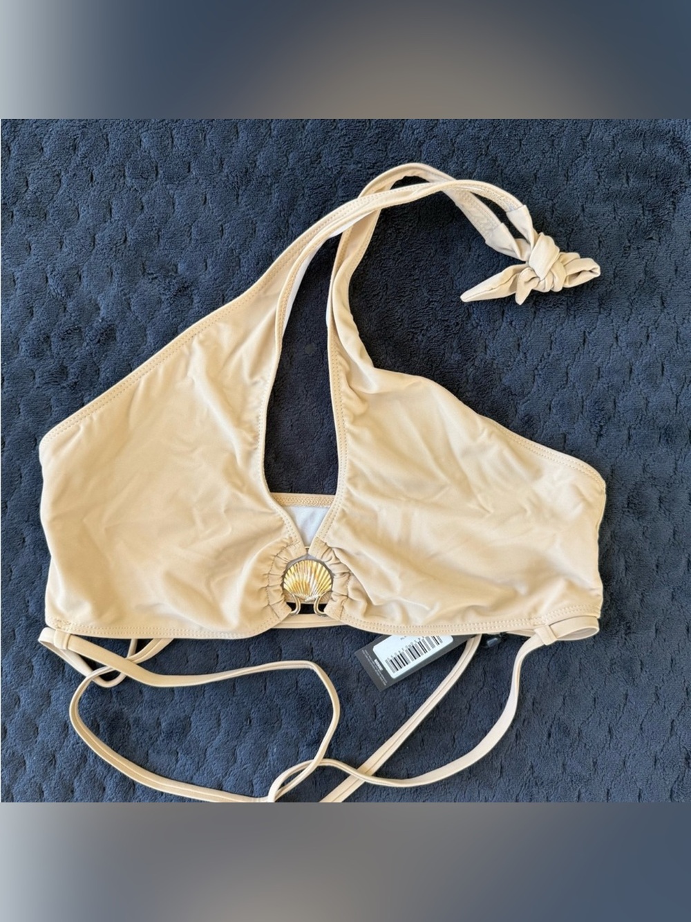NWT PrettyLittleThing Cream Bikini Top